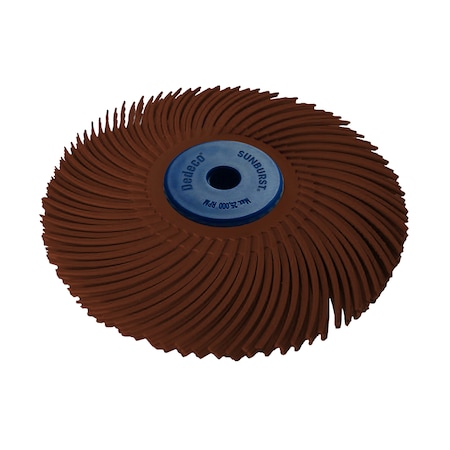 Dedeco Sunburst Radial Bristle Discs 4 in X 1/2 in Curved Tc Brown 36 Grit A/O 1/Unit 2271